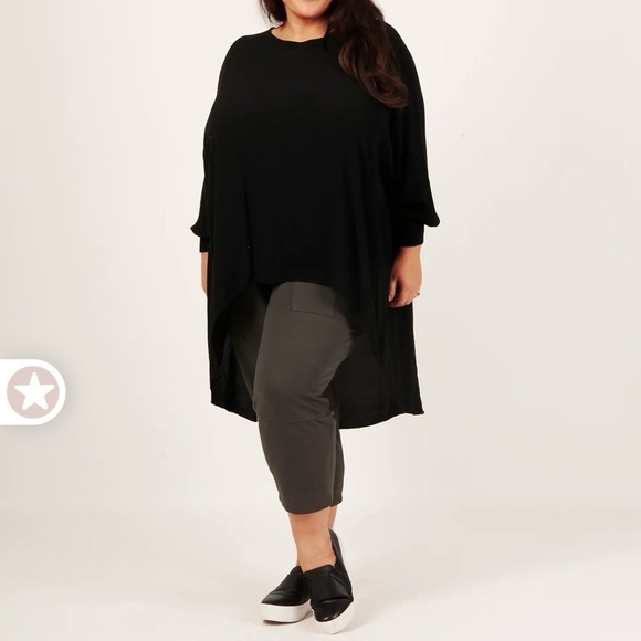 Suzy D JOY LONG BACK VISCOSE HI LO TOP CURVE Womans Sz 3 US 16/18 Made In Italy - Picture 1 of 15